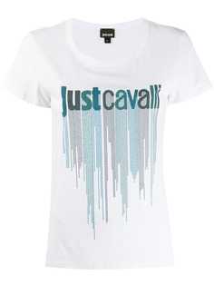 Just Cavalli футболка с декорированным логотипом