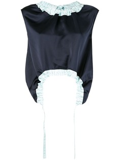 Cédric Charlier укороченная блузка со сборками