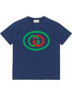 Gucci футболка оверсайз с принтом Interlocking G