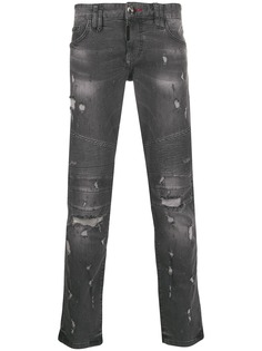Philipp Plein джинсы узкого кроя с прорезями