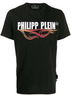 Philipp Plein футболка с логотипом и круглым вырезом