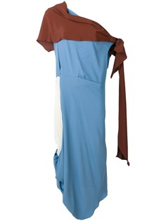 Marni асимметричное платье в стиле тоги