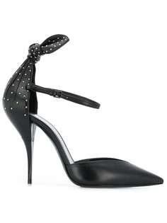 Saint Laurent туфли-лодочки с узелком и микро-заклепками