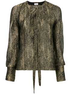 Saint Laurent топ с эффектом металлик