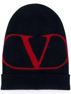 Valentino шапка бини с логотипом VLogo