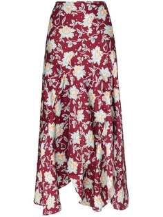 Chloé юбка миди с цветочным принтом