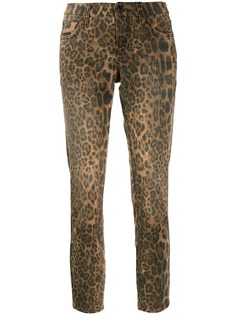 Cambio укороченные джинсы с леопардовым принтом