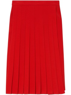 Burberry эластичная плиссированная юбка