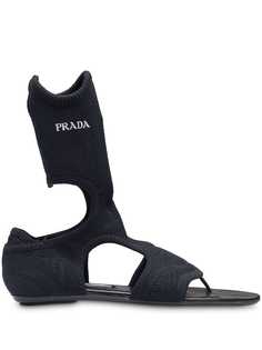 Prada трикотажные сандалии