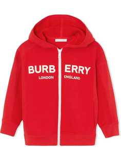 Burberry Kids топ с капюшоном и логотипом