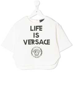 Young Versace топ с принтом Life Is Versace