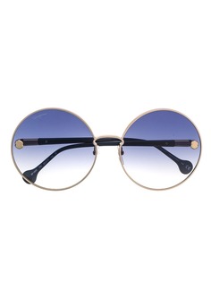 Salvatore Ferragamo солнцезащитные очки в круглой оправе