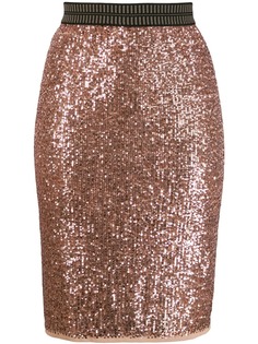 Luisa Cerano юбка с вышивкой пайетками