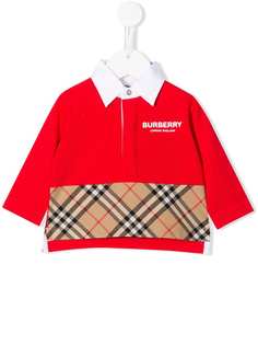 Burberry Kids рубашка-поло с принтом