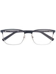 Salvatore Ferragamo Eyewear очки в комбинированной оправе