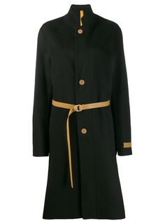 Helmut Lang однобортное пальто с боковыми разрезами