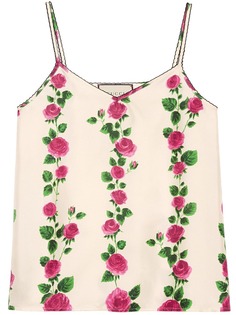 Gucci топ с принтом Rose Garden
