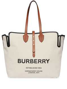 Burberry объемная парусиновая поясная сумка