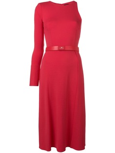 Elisabetta Franchi платье миди с одним рукавом и поясом