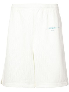Off-White спортивные шорты с принтом логотипа