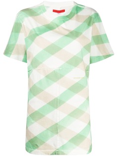 Eckhaus Latta удлиненная футболка Lattice в клетку