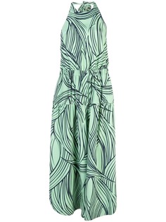 Tibi комбинезон с вырезом халтер и принтом