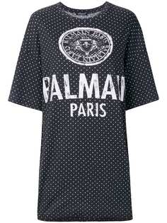 Balmain футболка с принтом логотипа
