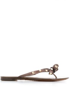 Valentino вьетнамки Valentino Garavani Rockstud с блестками