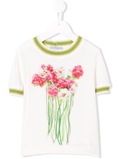 Mi Mi Sol футболка с цветочным принтом