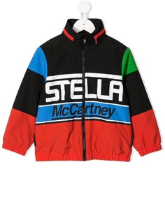 Stella McCartney Kids куртка на молнии с логотипом