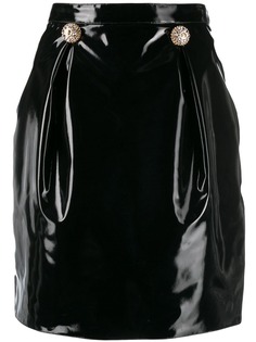 Versace юбка мини из искусственной кожи