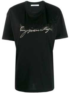 Givenchy футболка с декорированным логотипом