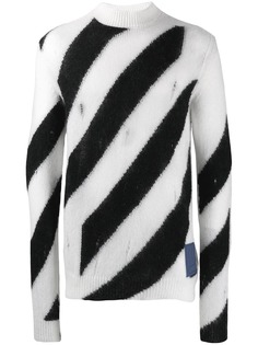 Off-White джемпер в диагональную полоску