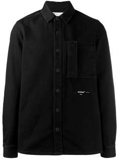 Off-White джинсовая рубашка с принтом