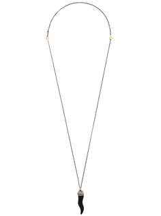 Ugo Cacciatori wavy tooth pendant necklace