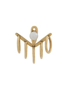 Yvonne Léon серьга-гвоздик из желтого золота с жемчугом