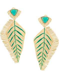 Aurelie Bidermann серьги в форме перьев