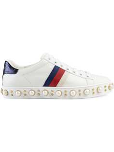 Gucci кроссовки Ace с заклепками на подошве