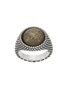 Nove25 dotted round signet ring