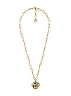Gucci колье с подвеской в виде головы тигра