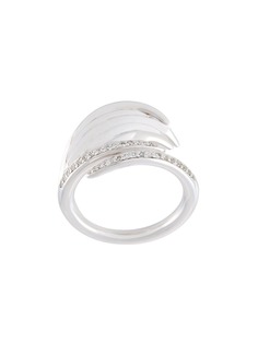 Shaun Leane серебряное кольцо Feather с бриллиантами