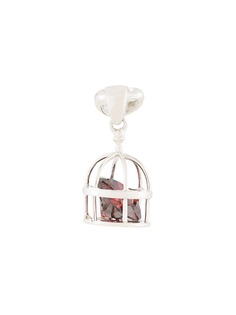 E.M. caged crystal earring