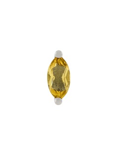 Delfina Delettrez серьга Dots Solitaire из белого золота с бериллием и жемчугом