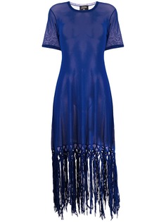 Jean Paul Gaultier Pre-Owned платье из тюля с бахромой