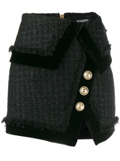 Balmain твидовая юбка мини