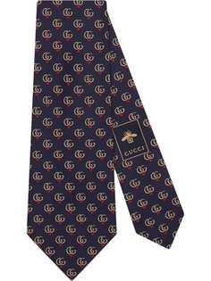 Gucci галстук с узором Double G Hearts