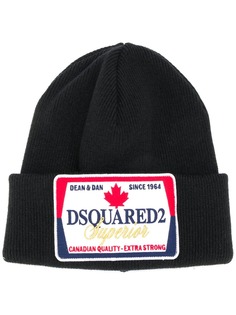 Dsquared2 шапка бини с нашивкой-логотипом