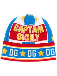 Dolce & Gabbana шапка бини с принтом Captain Sicily