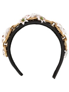 Dolce & Gabbana ободок для волос с цветочным декором