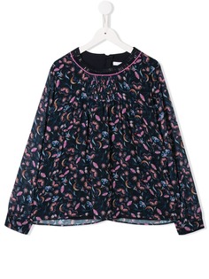 Chloé Kids блузка с цветочным принтом